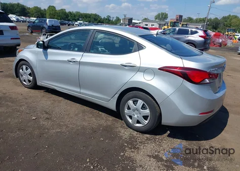 2016 Hyundai Elantra Se из США, поврежденный, VIN 5NPDH4AE9GH779794